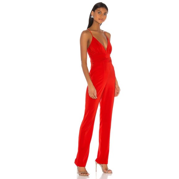 Lovers and Friends Lets Dance Jumpsuit in Red NWOT Size Small - Picture 2 of 4